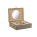 Caja-Joyero Home ESPRIT Blanco Champán Madera Aluminio 22,5 x 17,5 x 7,6 cm