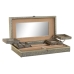 Doos-Juwelenkistje Home ESPRIT Wit Champagne Hout Aluminium 38 x 20 x 7,5 cm