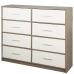 Chest of drawers Max Home White Grey Modern 114 x 92 x 30 cm