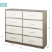 Chest of drawers Max Home White Grey Modern 114 x 92 x 30 cm