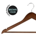 Set of Clothes Hangers Max Home Brown Wood Steel 44,5 x 23 x 1 cm 20 Pieces (4 Units)