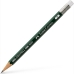 Potlood met Gum Faber-Castell 9000 B Zeshoekig B (3 Stuks)