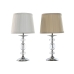 Bordlampe Home ESPRIT Hvit Beige Metall 25 W 220 V 22 x 22 x 45 cm (2 enheter)