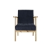 Fauteuil DKD Home Decor Bleu Polyester Marron Clair Pin (63 x 68 x 81 cm)