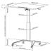 Escritorio MacLean MC-453W Blanco Acero 80 x 52 cm