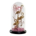 Decoratieve figuren DKD Home Decor Roze flamingo Zwart Roze Gouden 17 x 17 x 32 cm