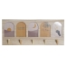 Porte-manteau DKD Home Decor 56 x 5 x 23,5 cm Naturel Multicouleur Bois MDF Boho