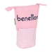 Astuccio Portapenne Benetton Vichy Rosa (8 x 19 x 6 cm)