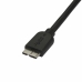 USB Kabel til mikro-USB Startech USB3AUB2MS Svart