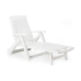 Sun-lounger IPAE Progarden Zircone Foldable With wheels White polypropylene (72 x 195 x 101 cm)