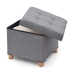 Puff Domopak Living Gri 38 x 38 x 34 cm Poliester