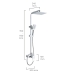 Colonna doccia EDM 01144 Altea ABS Cromato