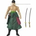 Figuuri, jossa liikkuvat raajat One Piece Anime Heroes: Zoro Style 3 Swords 17 cm