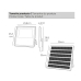 Spotlight projektor EDM 31855 200 W 1500 lm Fjernbetjening Fotovoltaisk solcellepanel (6500 K)