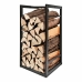 Log Stand EDM 85766 Black Metal 33 x 33 x 68 cm