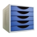 Arquivador modular Archivo 2000 ArchivoTec Serie 4000 5 gavetas Din A4 Azul 34 x 27 x 26 cm