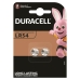 Alkáli Gombelemek DURACELL LR1130 LR54  2 Darabok 10 egység 1,5 V