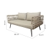 2 vietų sofa Ariki Plienas Rotangas sintetinis rotangas 161 x 84 x 67 cm