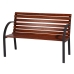 Banc 120 x 62 x 82 cm Bois Acier Noyer Jardin