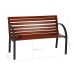 Banc 120 x 62 x 82 cm Bois Acier Noyer Jardin