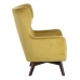 Armchair 75 x 83 x 103 cm Synthetic Fabric Wood Mustard