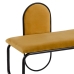 Bench 110 x 40 x 68 cm Synthetic Fabric Metal Ocre