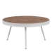 Table Basse Blanc Naturel 74,5 x 74,5 x 38 cm