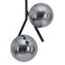 Deckenlampe 50 x 15 x 54 cm Kristall Schwarz Metall