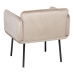 Lenestol Syntetisk Stoff Beige Metall