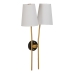 Muurlamp 32 x 16 x 64 cm Zwart Gouden Metaal Modern