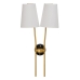 Wall Lamp 32 x 16 x 64 cm Black Golden Metal Modern