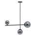 Ceiling Light Ø 14 cm 70 x 18 x 90 cm Crystal Black Metal