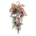 Deurhanger Kerstmis Wit Rood Groen Natuurlijk Rotan Plastic 55 cm