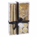 Ronde kroonluchter met standaard Kerstmis Gouden Kristal Paraffine 21,7 x 13,3 x 3,8 cm