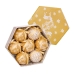 Bolas de Natal Dourado Papel Polyfoam Veado 7,5 x 7,5 x 7,5 cm (7 Unidades)