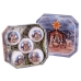 Kerstballen Multicolour Papier Polyfoam Geboorte/Bethlehem 7,5 x 7,5 x 7,5 cm (5 Stuks)