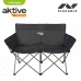 Divano a 2 Piazze Aktive Nero Pieghevole 107 x 88 x 63 cm (2 Unità)