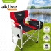 Inklapbare campingstoel Aktive Grijs Rood 61 x 92 x 52 cm (2 Stuks)