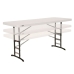 Mesa Dobrável Lifetime Branco Aço Plástico 183 x 91 x 76 cm