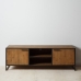 TV furniture CÉSARE 150 x 40 x 49 cm Black Metal Wood Brown