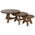 Sett med 3 bord Home ESPRIT Teak 80 x 80 x 43 cm