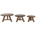 Set mit 3 Tischen Home ESPRIT Teakholz 80 x 80 x 43 cm