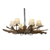 Loftslampe Home ESPRIT Jern Teak 130 X 130 X 35 cm