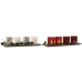 Kerstkaarshouder Home ESPRIT Wit Rood 40 X 9 X 13,5 cm (5 Onderdelen) (2 Stuks)