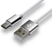 Kabel USB EverActive CBS-1CW Bela 1 m