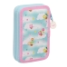 Plumier Doble Gabby's Dollhouse Azul 12.5 x 19.5 x 4 cm (28 piezas)