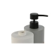 Soap Dispenser Home ESPRIT White Grey Natural Resin Polyethylene 7,5 x 7,5 x 18,5 cm (2 Units)