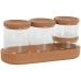 Conjunto de Potes Home ESPRIT Transparente Natural Cortiça Vidro de Borosilicato