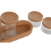 Set de Botes Home ESPRIT Transparente Natural Corcho Vidrio de Borosilicato