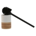 Toilet Brush Home ESPRIT White Grey Natural Resin 9,5 x 9,5 x 37 cm (2 Units)